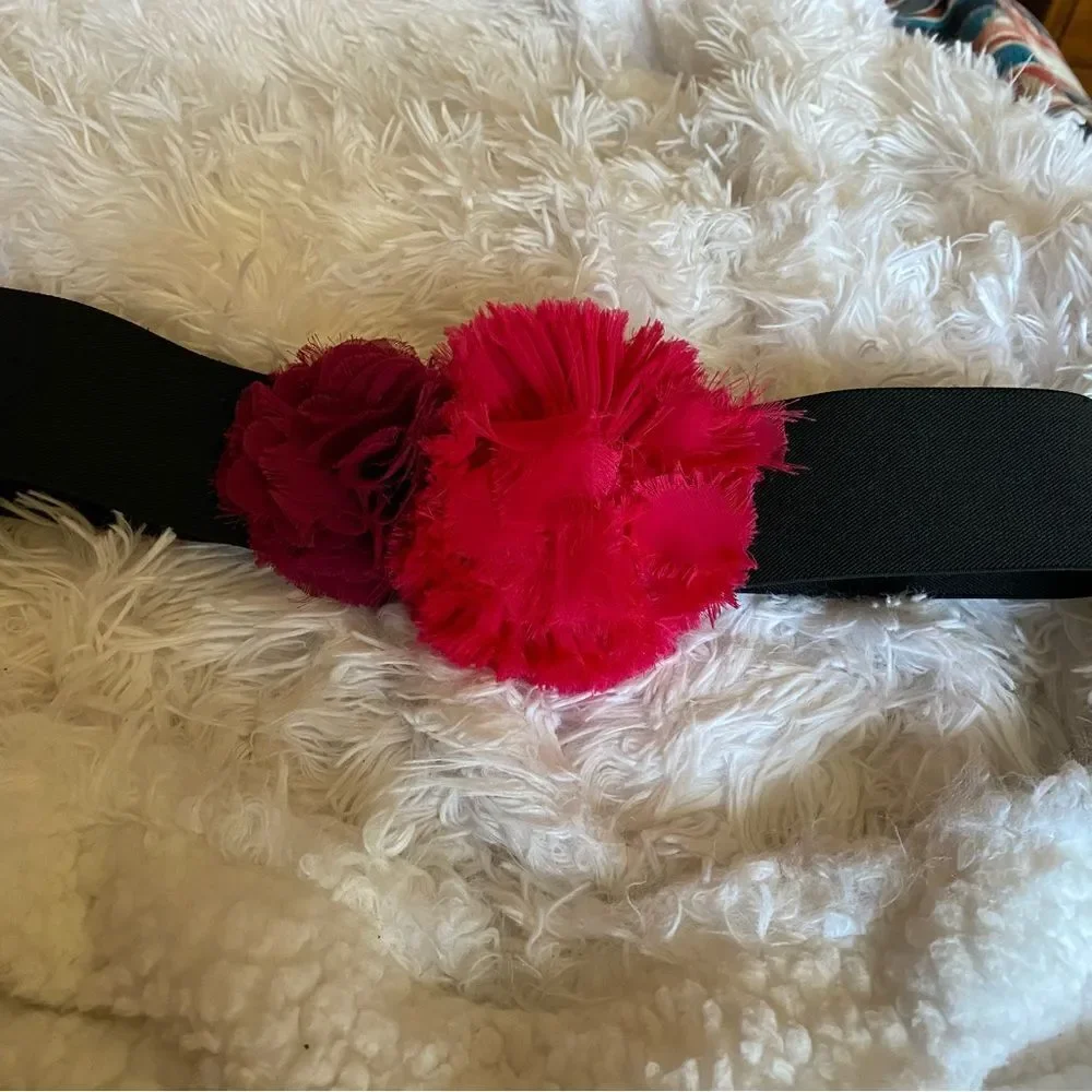 Pink & Purple Flower Stretch Hook Belt